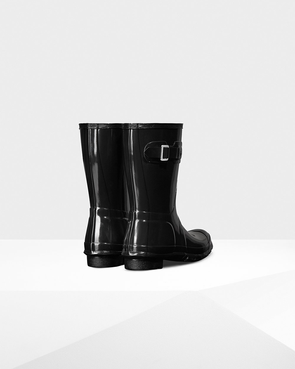 Botas De Cortas Hunter Mujer Original Gloss - Negras - Argentina 6027EWVZM